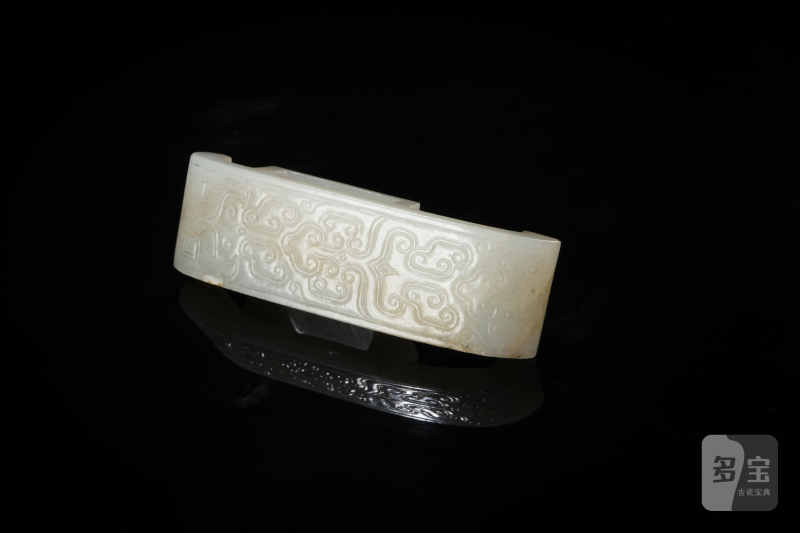 清 玉卷云纹剑璏 - 图4
